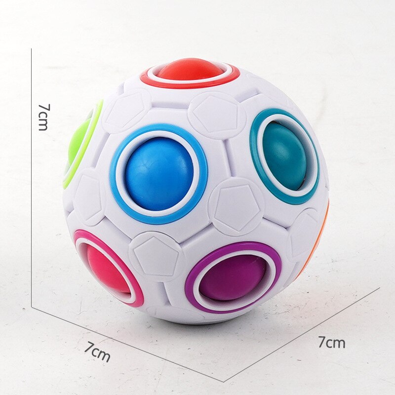 3D Spherical Rainbow 360 Cube Ball Football Cubes Puzzles Educational Kids Toys For Children Adults Learning Game Kids Toys