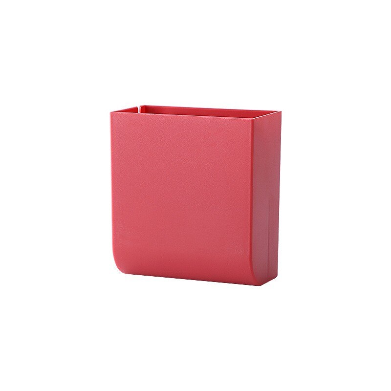 Self-adhesive Toothbrush Holder Free Punch Double-layer Mouthwash Cup Storage Rack Wall Mount Handing for Bathroom Accessories: Red
