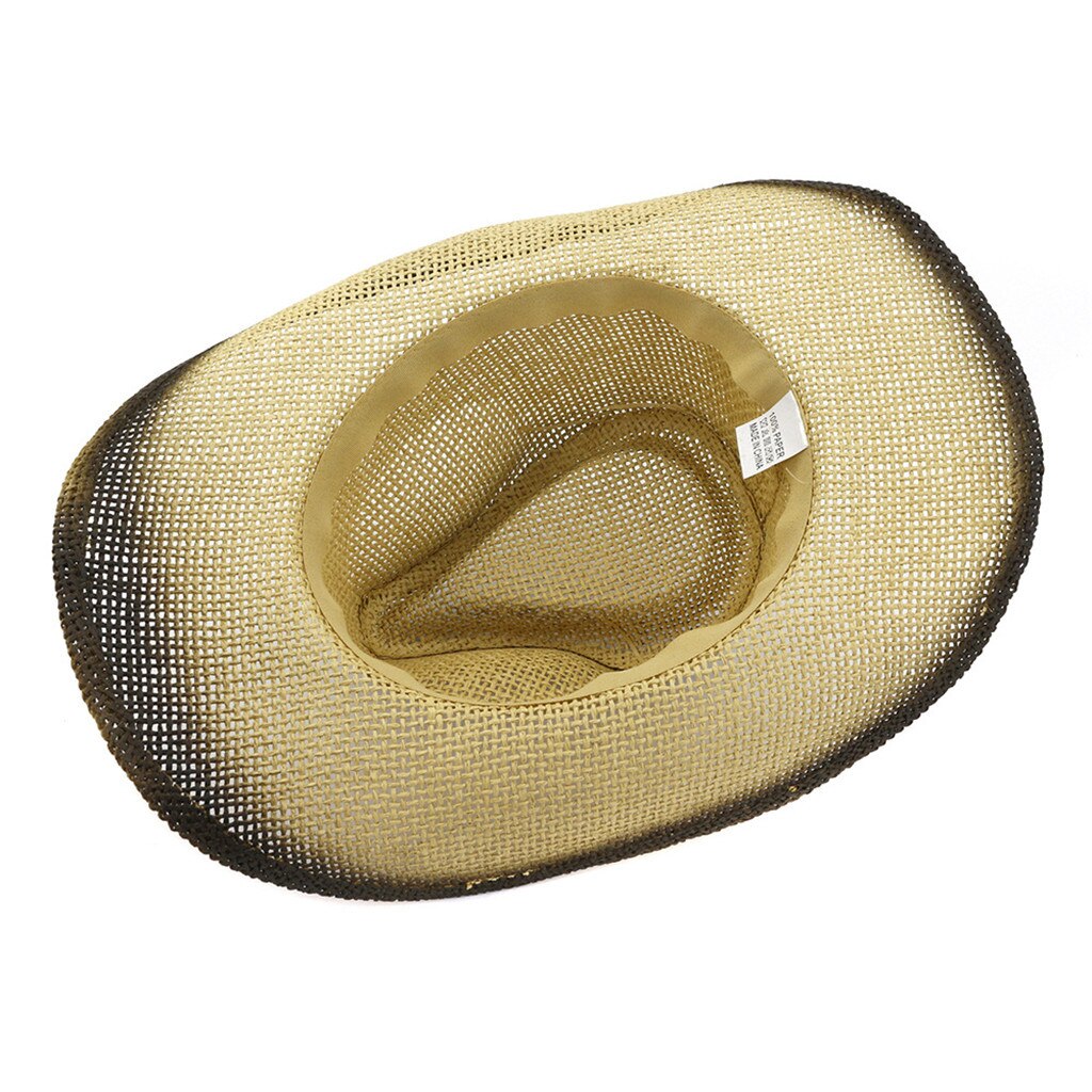 Männer Frauen Retro Große Krempe Sonnenhut Western Cowboy Hut Außen Breite Sunbonnet Beiläufige Reiten Leder Gürtel Kappe