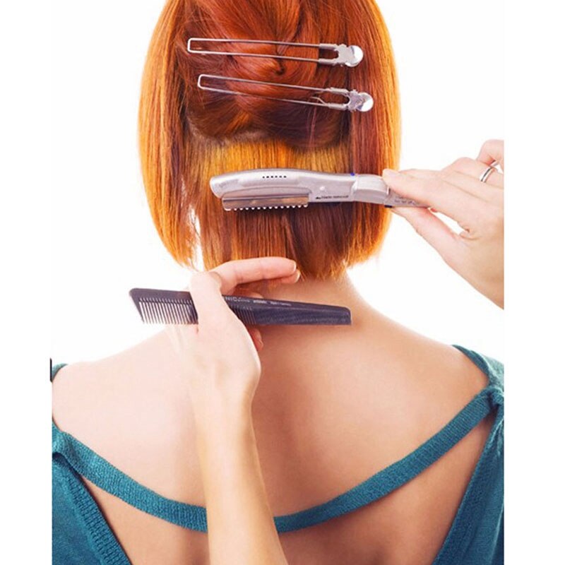 Maquinilla de afeitar eléctrica para cabello, afeitadora con calefacción vibratoria ultrasónico para corte de pelo, herramienta de extensión de cabello de Belleza del cabello humano