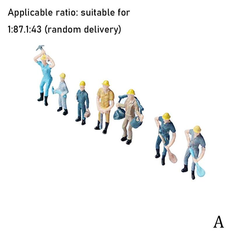1/43 En 1/87 Diy Gebouw Zand Tafel Kleine Diy Zand Werknemer Trein Man Constructio Materiaal Railway Plastic Model Scene Mak w1T0: 10PCS A