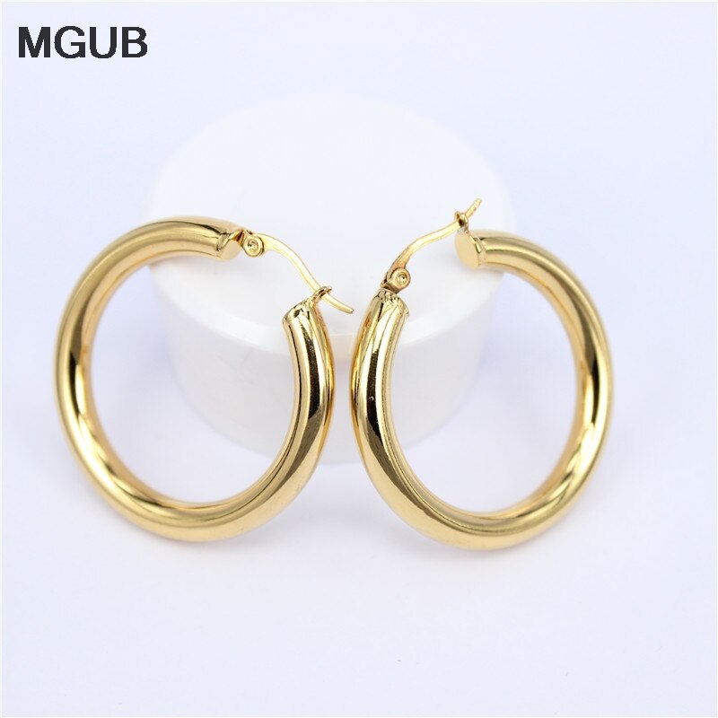 316L stainless steel jewelry earrings Gold color female Hoop earrings for Women LH143