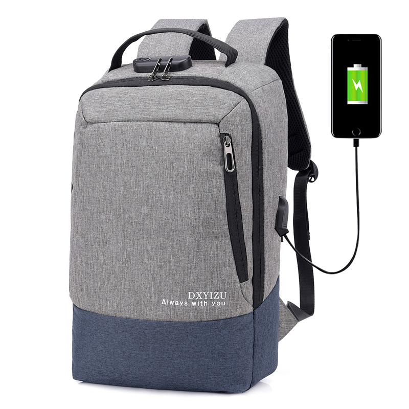 Mochila De Color sólido, bolso de hombro multibolsillo, mochila de lona para hombres, mochila escolar para adolescentes de alta capacidad, mochila masculina para estudiantes: Blue