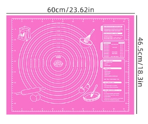 Silicone Baking Supplies Rolling Mat Housewares Kitchen Food Grade Pastry and Pastry Accessories Thicken For Dough Knead Flour: Dark Khaki