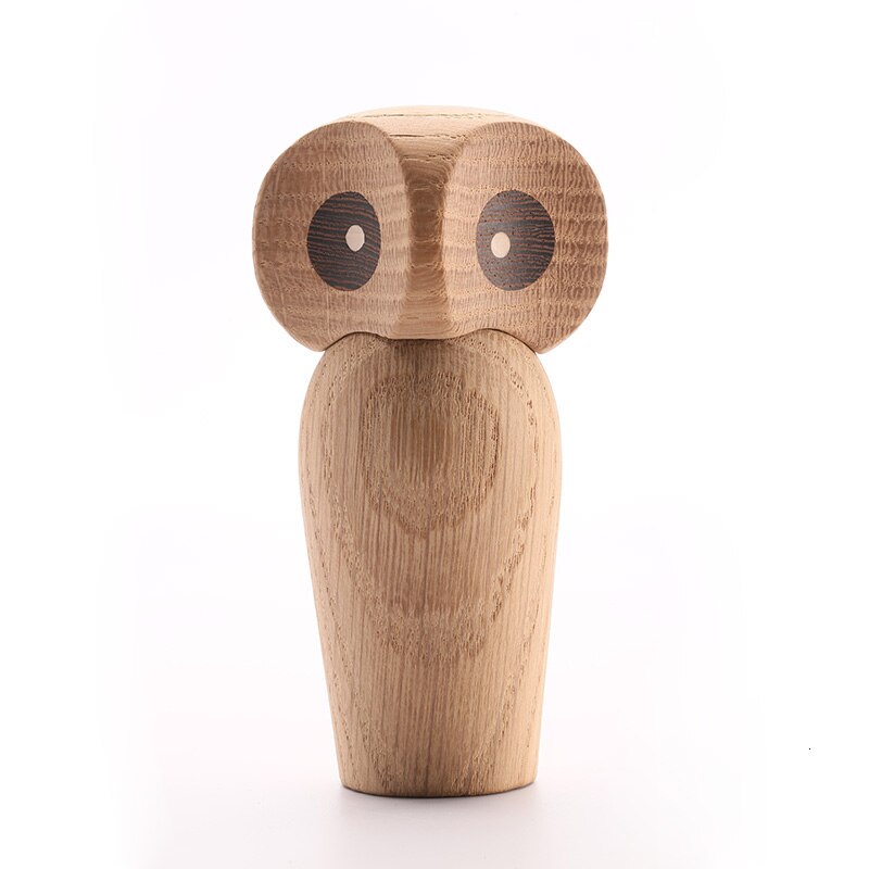 Nordic Wood Owl Doll Home Decoration Wood