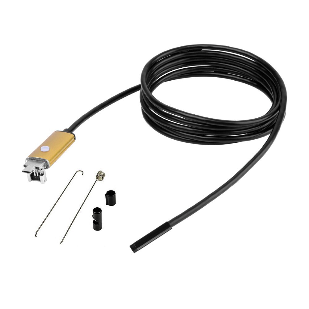 7mm 2in1 Android USB Endoscope Camera 2M 5M Smart Android Phone OTG USB Borescope Snake Tube Inspection Camera 6PC LED