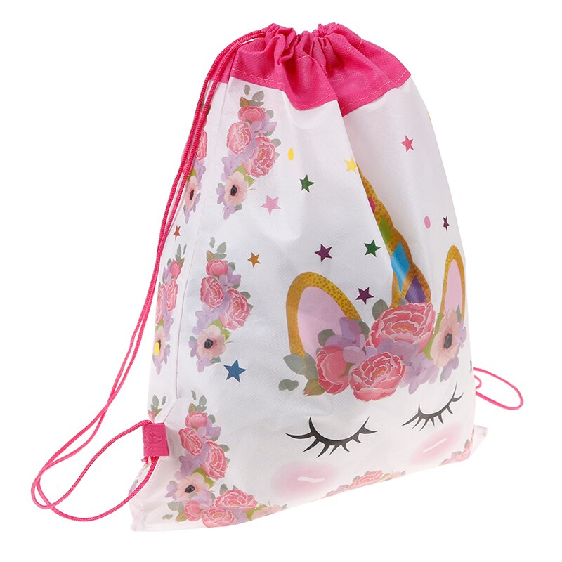 Unicorn Drawstring bag for Girls Travel Storage Package Cartoon School Backpacks Children Birthday Party Favors