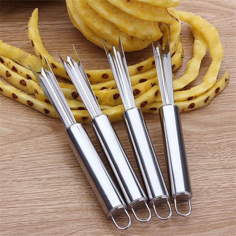 Pelador de piña de acero inoxidable de fácil de usar cuchillo para piña de mango largo cortador Corer accesorios de cocina