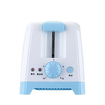 DMWD Automatic Bread Toaster Baking Toast Oven Cooker Electric Breakfast Machine 2 Slices Slot Multifunction Bread Maker EU Plug: BLue without cover