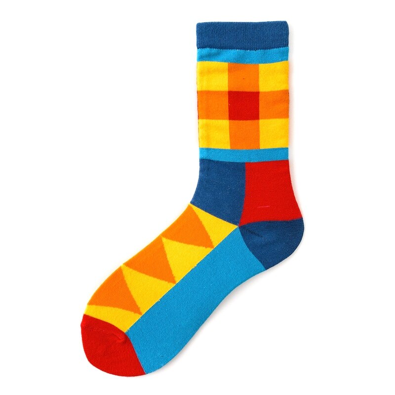 Kerstcadeau Kleurrijke Sokken Korte Grappige Katoenen Sokken Skate Harajuku Sokken Printing Warm Sok S: F