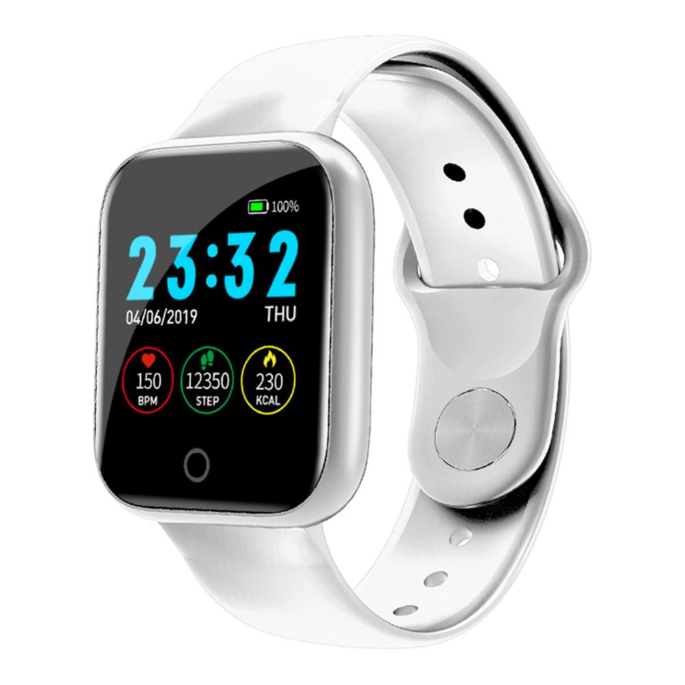 Bluetooth Horloge Gezondheid Tracker 1.3 "Screen Smartwatch Voor Android Ios Hartslag Sleep Monitor Muziek Controle Bericht Remin: White
