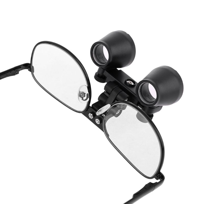 2,5x3,5 x Lupe Fernglas Lupen mit Brille Brille/Clip Metallrahmen mit Aufbewahrung beutel artikel