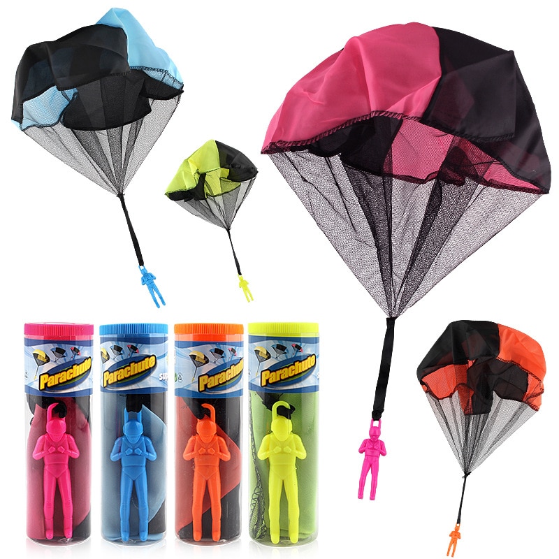 Kinderen hand gooi parachute speelgoed soldaten parachute outdoor speelgoed kinderspeelgoed Vierkante outdoor speelgoed