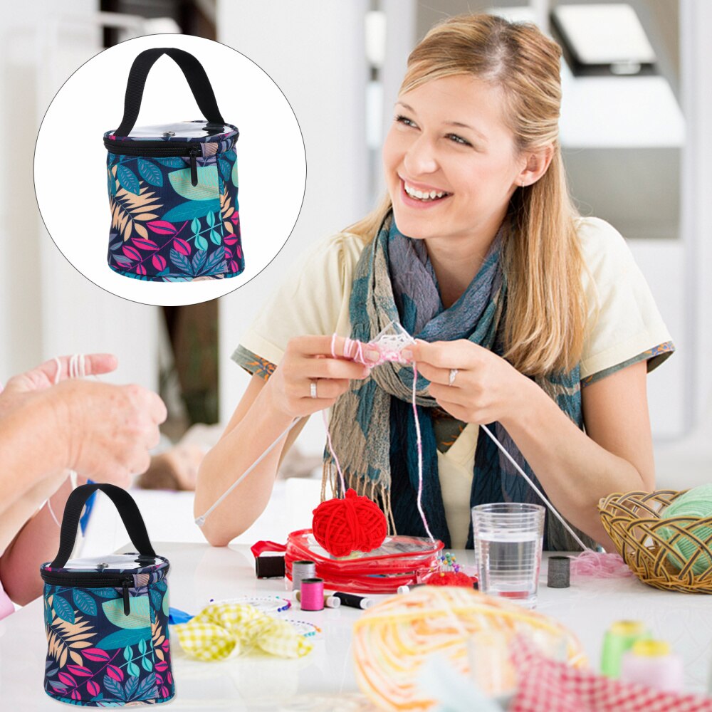 1pc Multifunctional Handbag Knitting Tools Bag Woolen Yarn Container