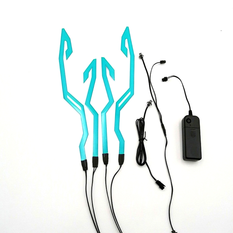 Helm Led Koud Licht Mod Kit Bike Helm Lamp Bar Lichtgevende Signaal Sticker Night Rijden Signaal Helm Licht