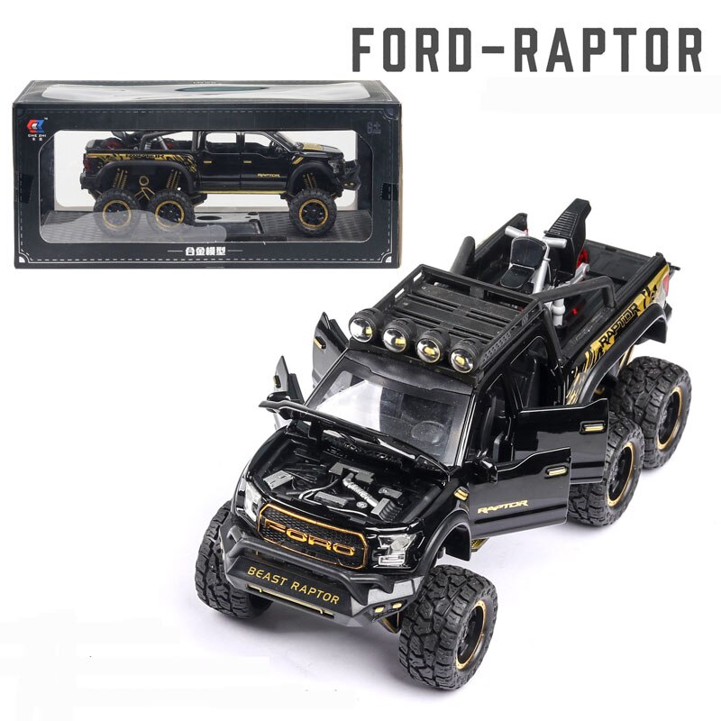 1:24 ford f150 Modello di Auto In Lega Auto Giocattolo Pressofuso Modello di Auto Tirare Indietro Da Collezione Giocattolo dei bambini di Trasporto libero: support black