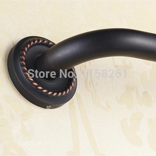 Black Brass Wall Mounted Bathroom Safety Grab Bar Bath Shower Grab Bar Non Slip Holder Toilet Elderly Handrail