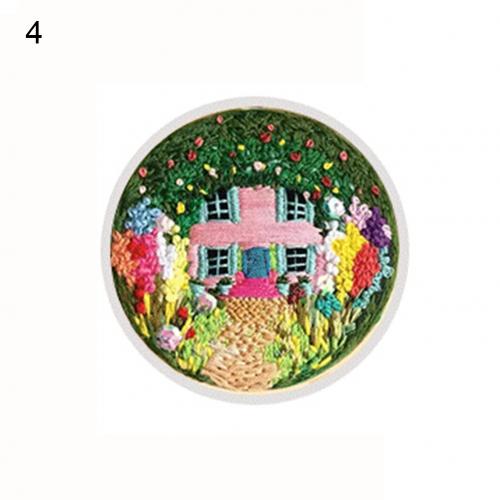 15cm House/Shop DIY Ribbon 3D Embroidery Kit Home Decor Needlework Sewing Crafts: 4