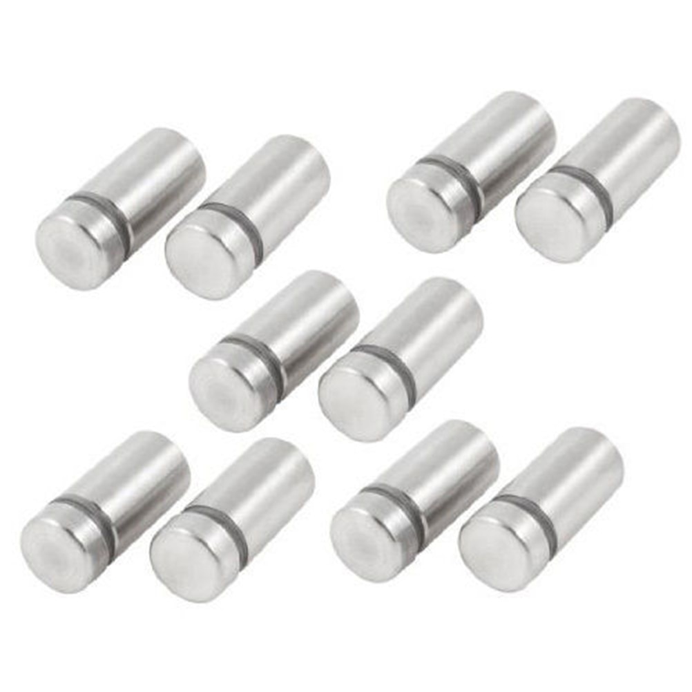 10PCS Stainless Stand Off Bolts Mount Standoffs Nails Advertisement Fixings Screws Mirror Glass Nail Fastener Screws