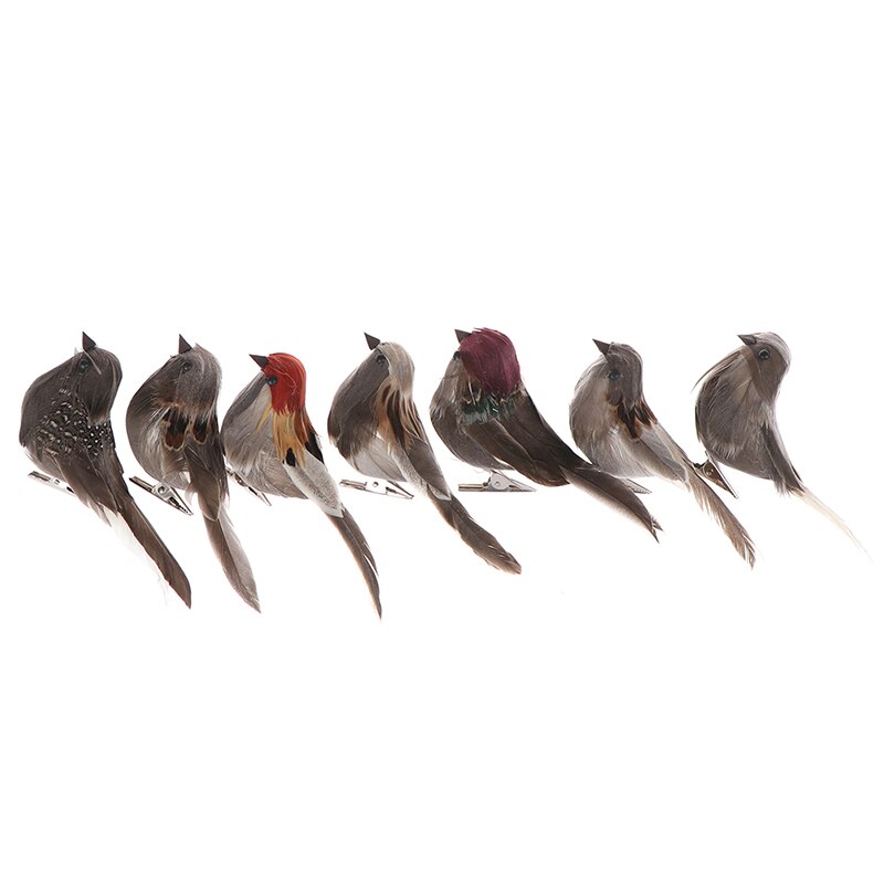 Leuke Kunstmatige 1Pcs Vogel Schuim Levendig Feather Mini Tit Craft Vogels Emulatie Decoratie Vogel Model Diy Kunstmatige Sparrow