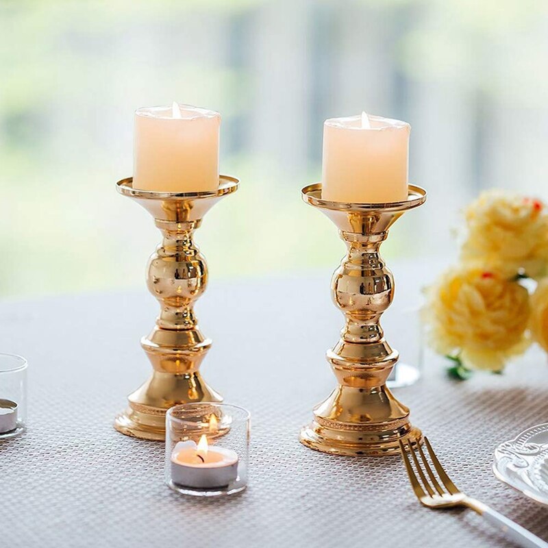 Bougeoirs en forme de pilier de , centre de table de mariage, bougeoir en métal, décoration parfaite pour les fêtes de Festival, salon