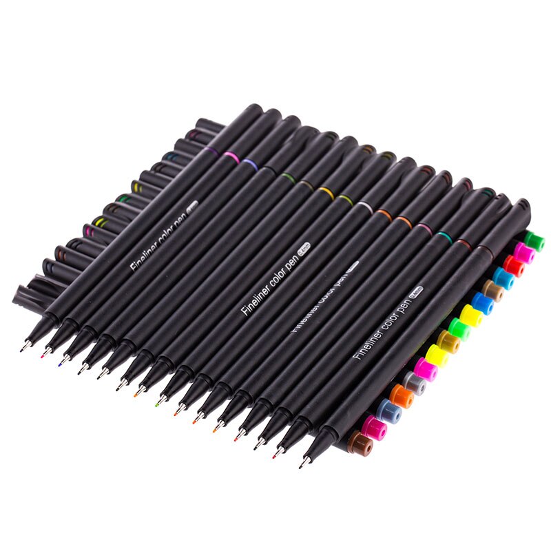 12/24/36/48/60 Kleur Fineliner Pen Set Professionele Vilt Tip Art Marker Tekening Schets Fine Liner pen Set