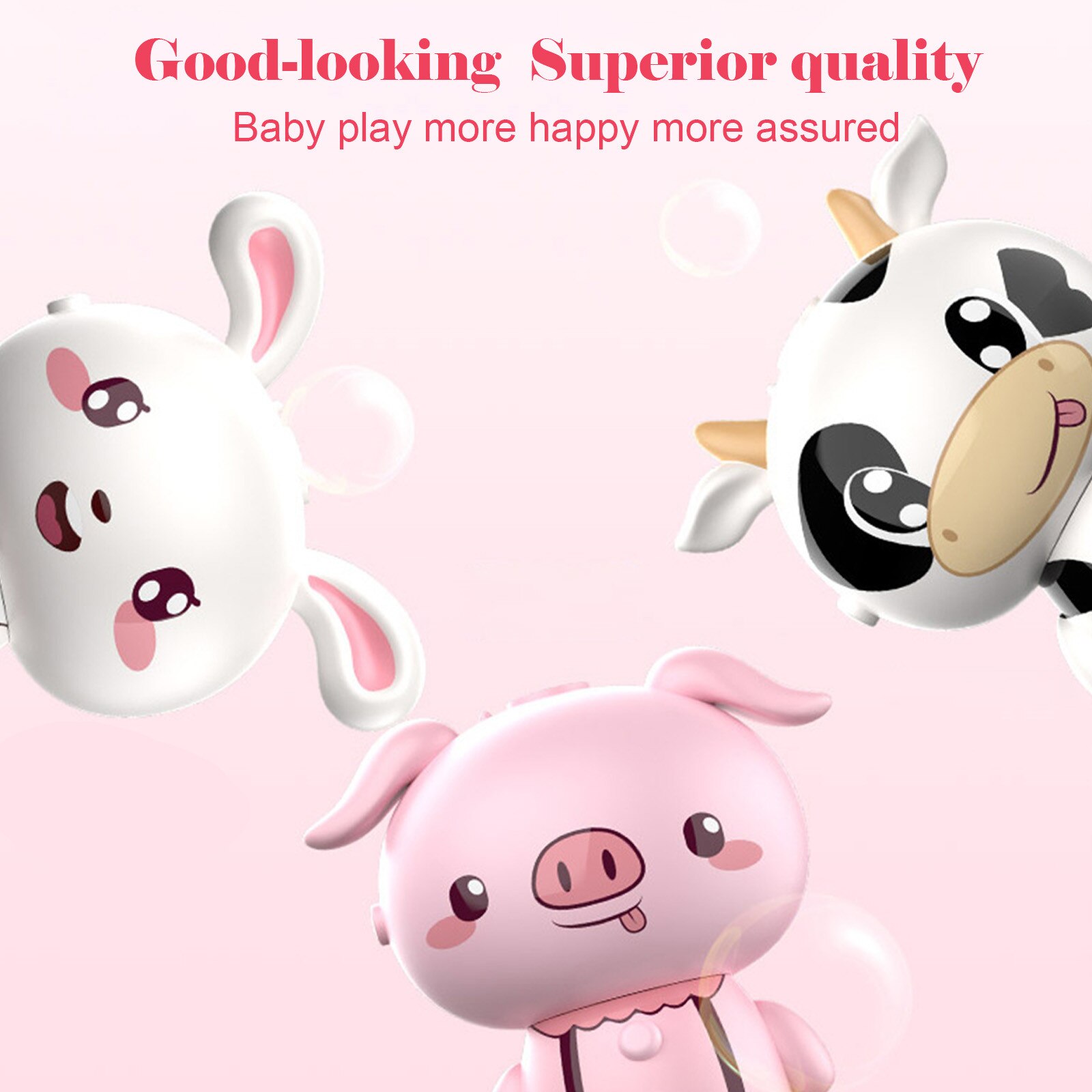 Máquina de burbujas de animales para niños, juguete para de cumpleaños, boda, verano al aire libre, fabricante de burbujas automático, baño de bebé