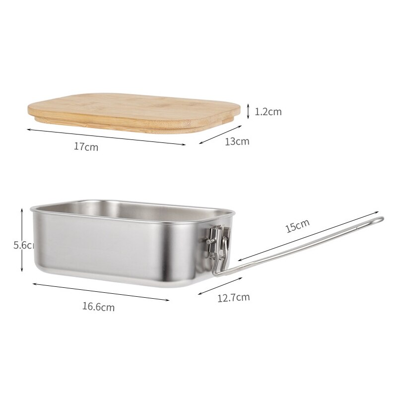 Stainless Steel Insulated Lunch Box Bento Box Outdoor School Office Worker Microwave Heating Lunch Container Food Storage Box: Lunch box