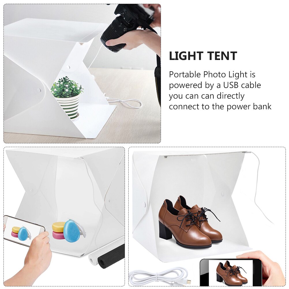 1 Set Mini Photo Studio Box Photography LED Light Tent Folding Light Box