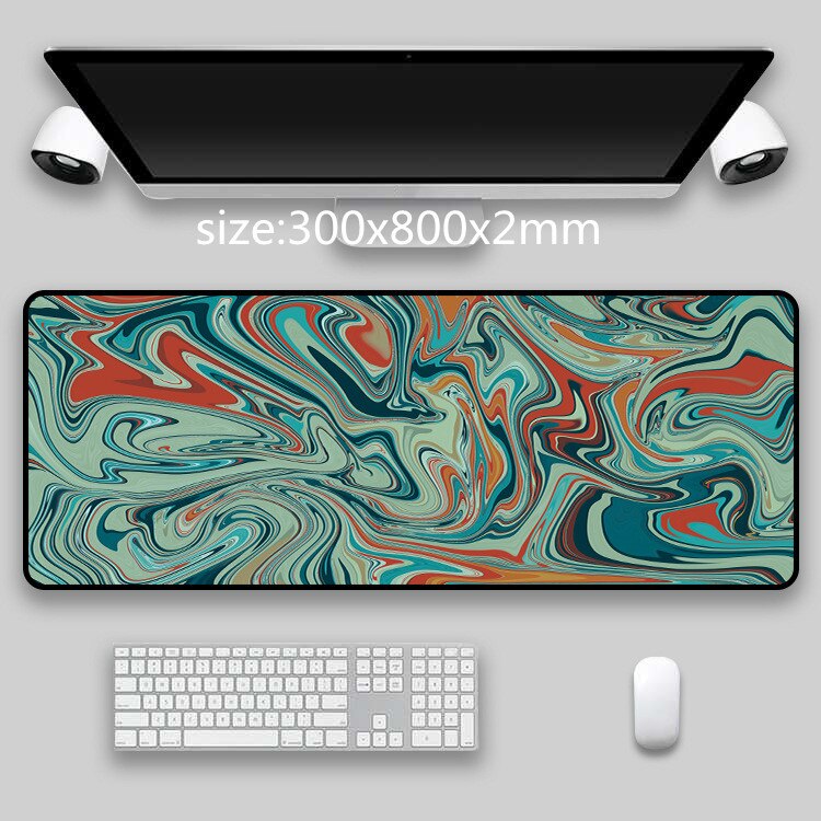 900x400mm XXL Gaming Mouse Pad Large Rubber Gamer Art Table Computer Mousepad Soft Mause Pad XL Abstract Keyboard Desk Play Mats: 300x800x2mm 12