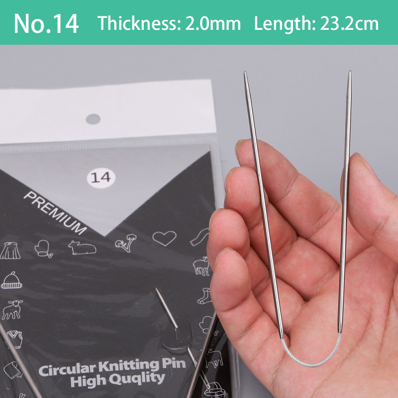 Ronde sokken Gebreide naalden Metaal Kleine breikabel Rondbreinaalden voor baby's Mouwen Breien Naaiaccessoires: MULTI