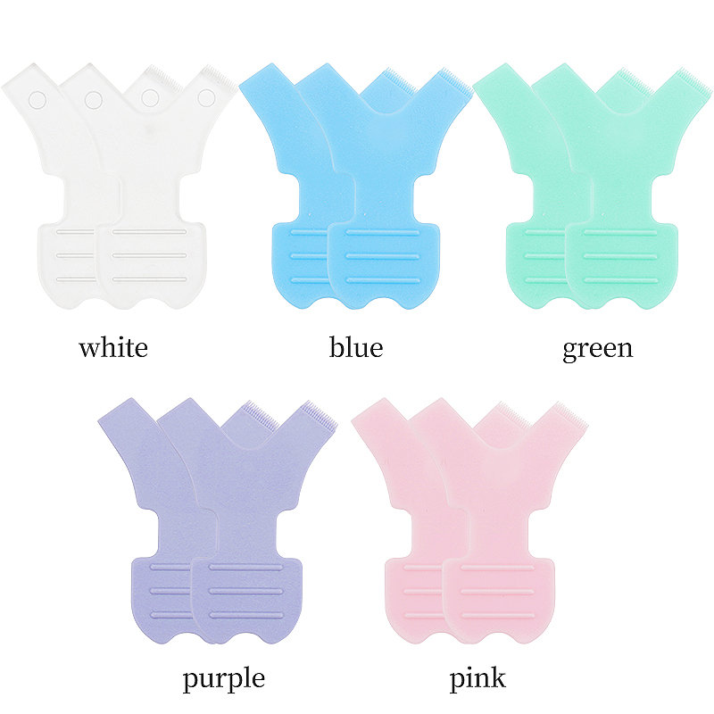 10 pz Nuovo Riutilizzabile Estensione Delle Ciglia Pennello per Il Trucco A Forma di Y frusta sollevamento Microbrush Ciglia Bigodino Applicatore Pettine Strumento di Bellezza