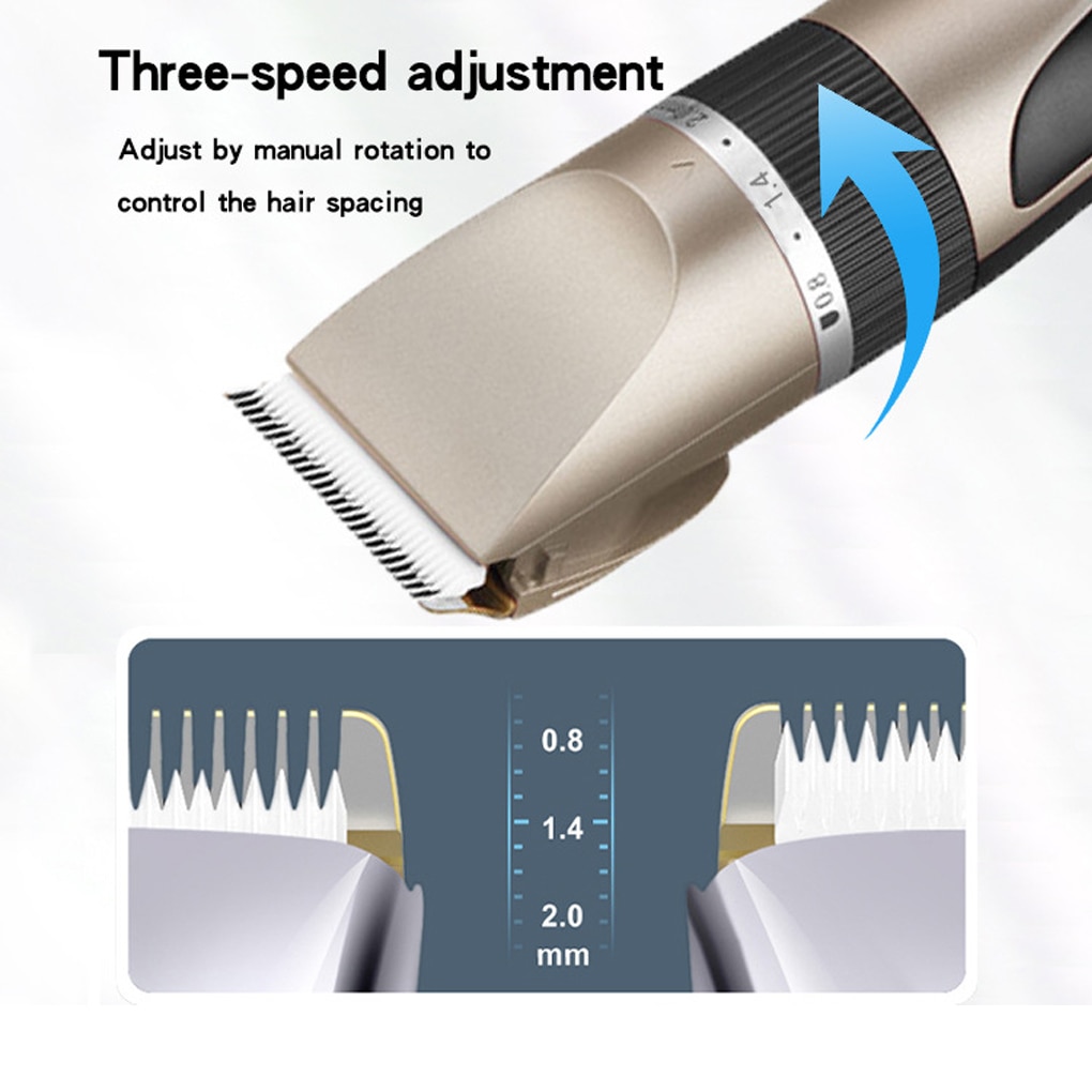 Haar Haarschneidemaschine männer Barbier Bart Trimmer Wiederaufladbare Haar Schneiden Maschine Keramik Klinge Geräuscharm Erwachsenen Art Haarschnitt
