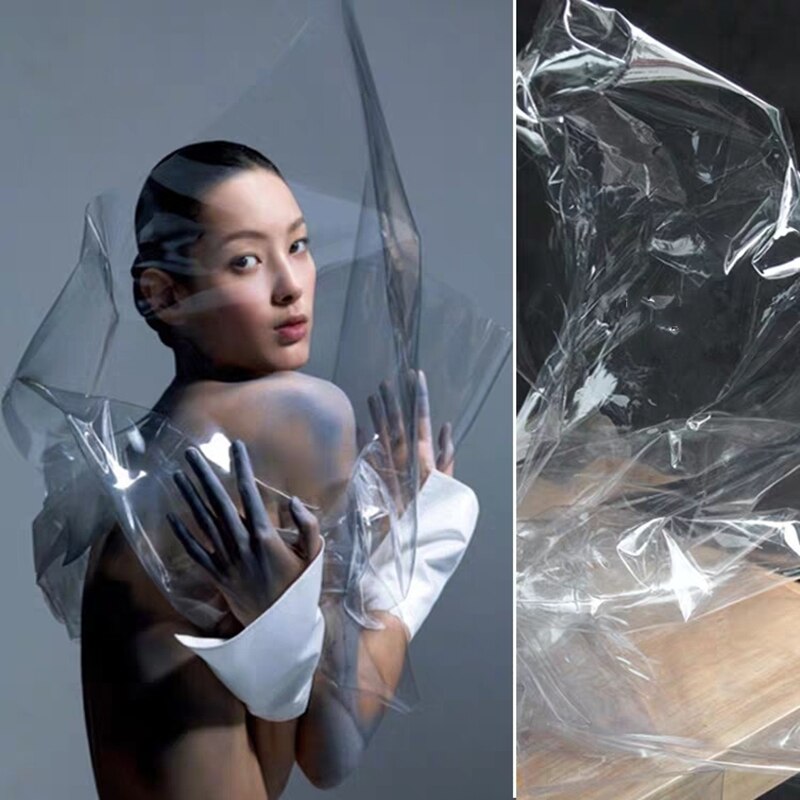 0.2mm TPU Fabric PVC liquid plastic film Waterproof DIY See-through Windbreaker Raincoat Crystal Bags Fabric