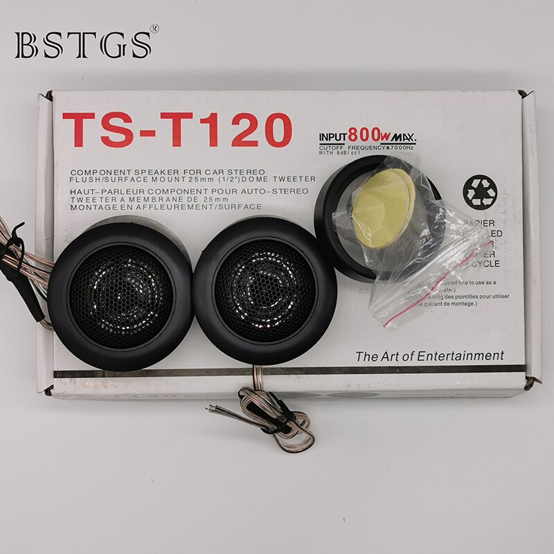 Zwart 800W Auto Hoorn Dome Tweeter Audio Luidspreker Auto Stereo Treble Speaker Voor Auto Tweeters Luidsprekers Auto Accessoires Onderdelen