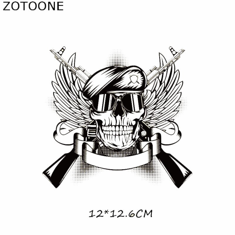 Zotoone Eenvoudige Schedel Tijger Ijzer Op Patches Voor Kleding Dreamcatcher Heat Transfers Voor T-shirts Stickers Toepassingen Als E: ZT0495