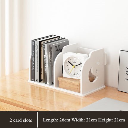 Plast bogreol bordplade bogholder hylde opbevaring organizer fil papir magasin rack organizer bogreol kontor boligartikler: B