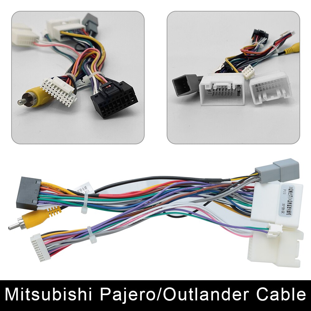 Power Connector 2 Din Car Android Radio Cable Universal: Mitsubishi 18 Pajero