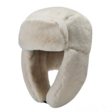 Xdanqinx vinter pels høreværn hat kvinder varme bomber hatte pige studerende kasketter ski caps dejlig varm tyk pels hat: Beige
