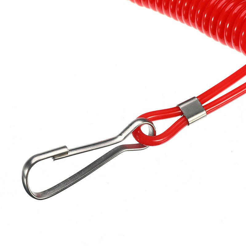 Emergency Kill Stop Switch Outboard Cut Off Boat Motor Emergency Kill Stop Switch 2.8x5.5cm W/Safety Tether Lanyard