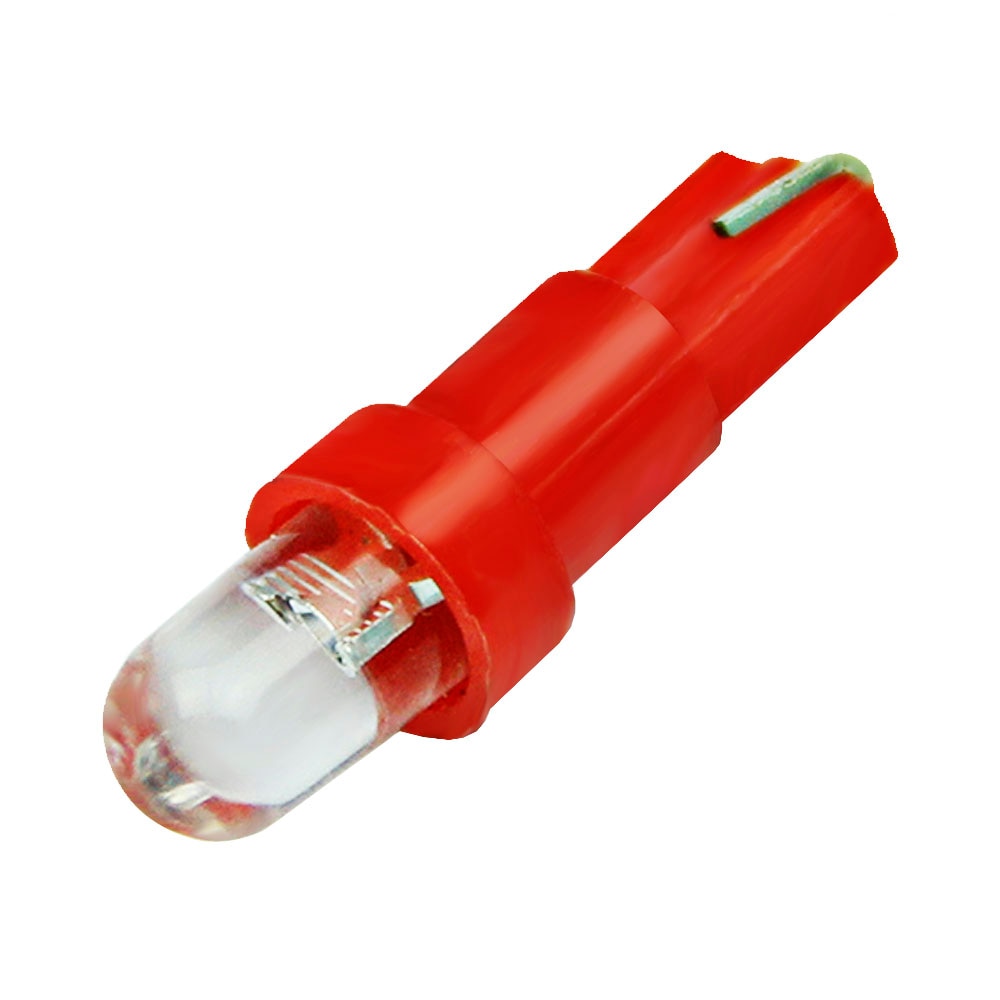 20 piezas Interior del coche T5 led 1 SMD led tablero cuña 1LED coche luz t5 bombilla led t5 12v Amarillo/azul/Verde/rojo/blanco led
