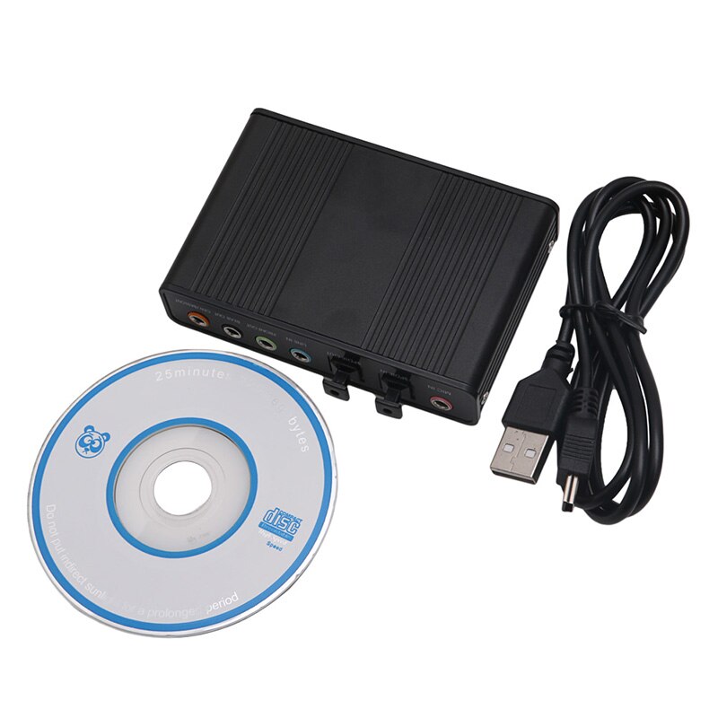 Usb 5.1 -kanaals externe optische of glasvezel geluidskaart s/pdif voor laptop pc