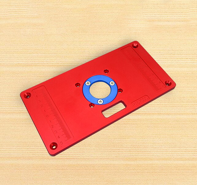 Aluminum Router Table Insert Plate w/ 2 Router Insert Rings For Woodworking Benches Router RT0700C red