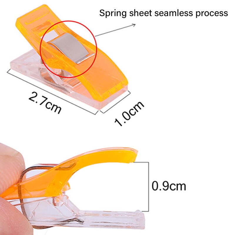 50Pcs Sewing Clips Plastic Clamps Fabric Quilting Crafting Crocheting Knitting Paper Binding Clips Sewing Clothespins Patchwork