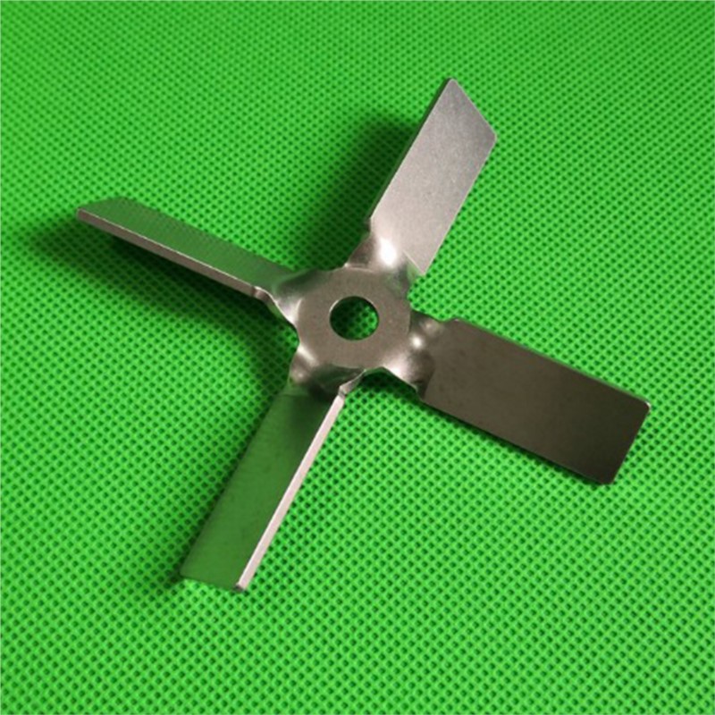 1 unidad de hélice de tres cuatro palas de acero inoxidable 304 de diámetro 4/5/6/7/8/10/12cm, paleta cruzada para máquina mezcladora agitadora de laboratorio