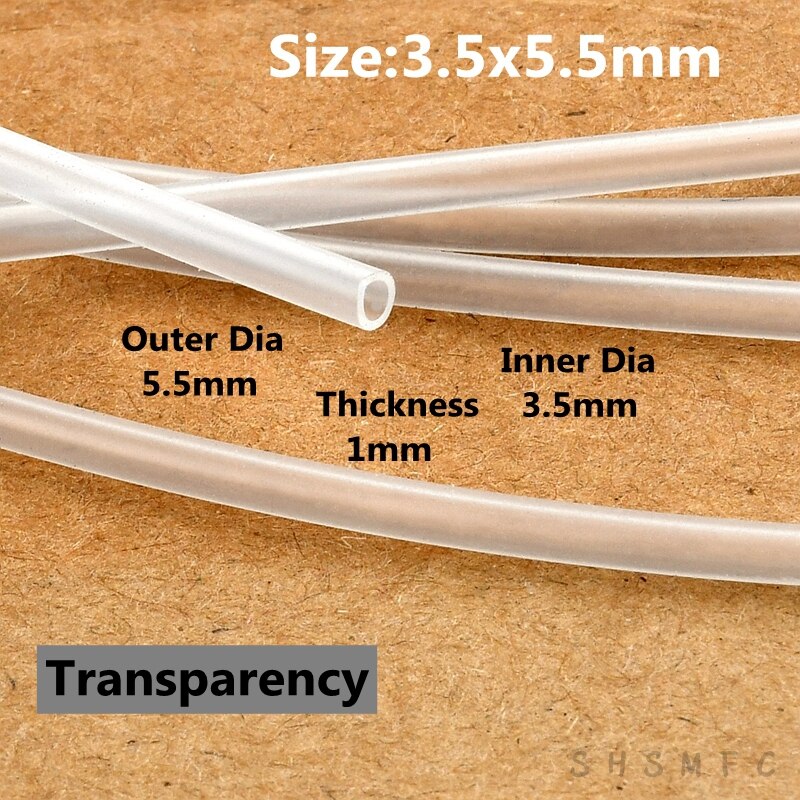 1m 1X3 2X3 3X 4 3,5X5,5mm flexibel Gummi Schlauch Silikon Rohr Trinken Weiche Rohr Wasser gelenke Aquarium Zubehör Kein Geruch Kapillare: Transparenz 3.5x5.5