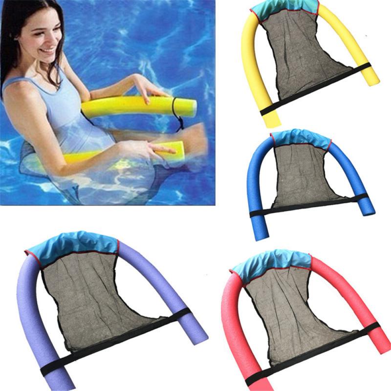 Pool noodle stol netto svømmeseng sæde flydende stol diy tilbehør svømning flydende stol netto sikker letvægt stærk