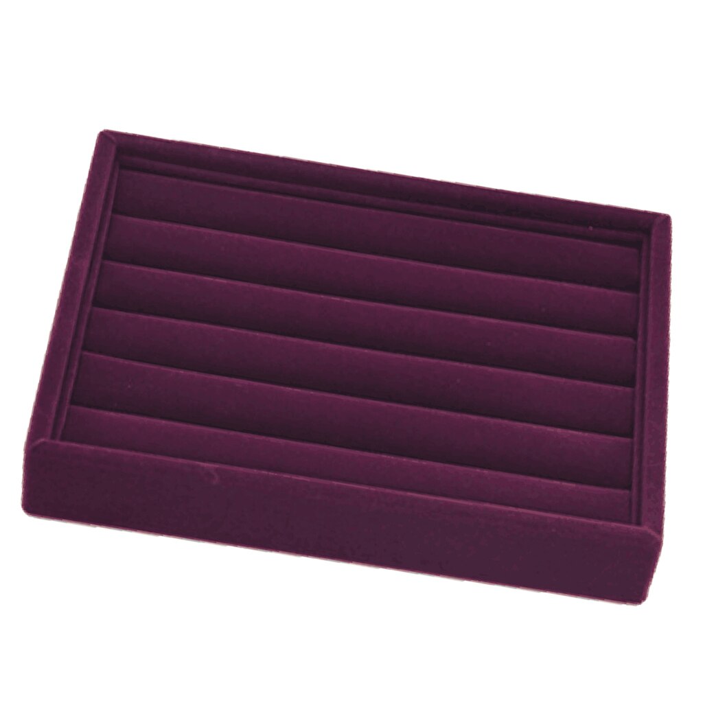Multi-purpose smykker display bakke halskæde øreringe ring showcase organizer: Ringvisning
