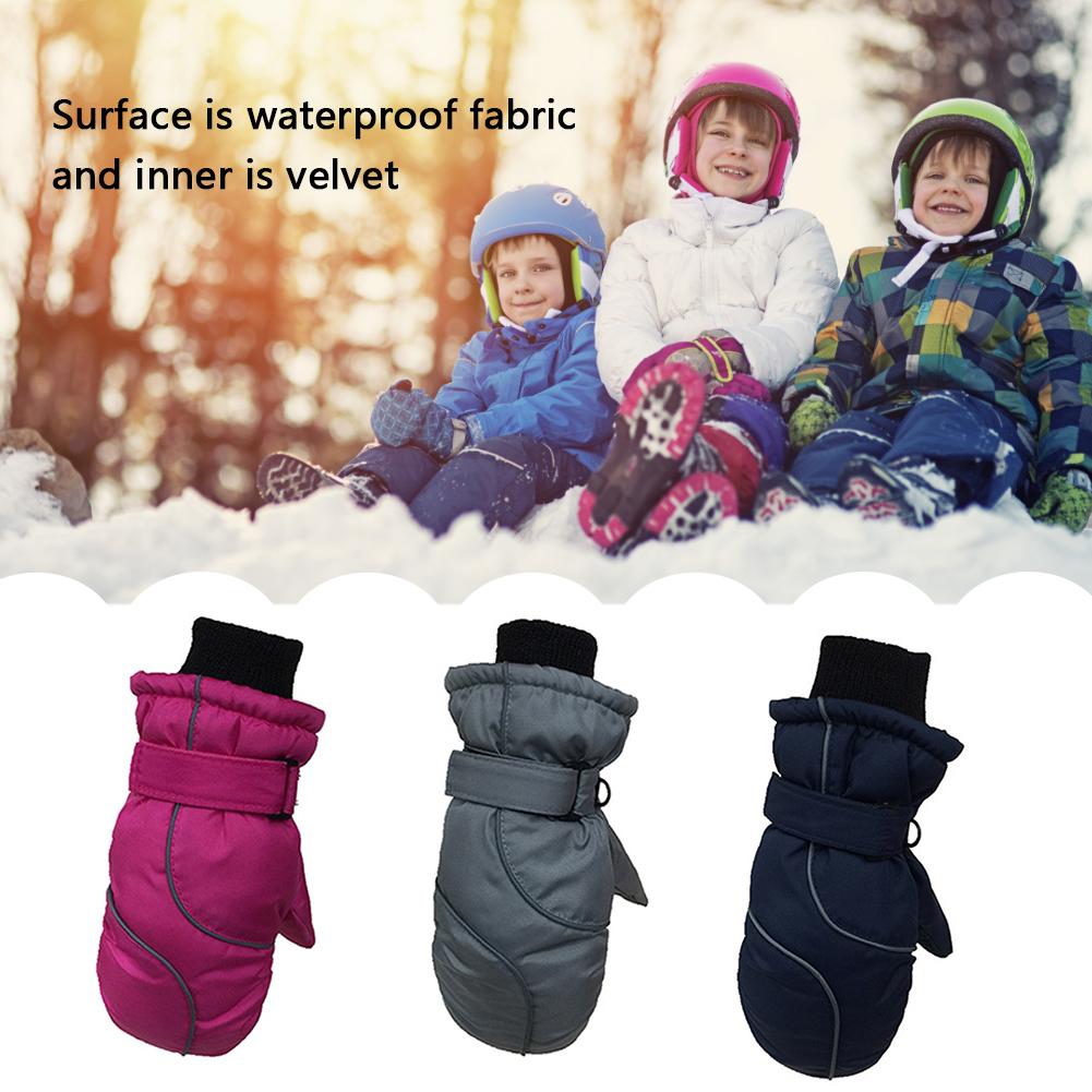 Children's Thick Warm Gloves Winter Ski Waterproof Windproof Gloves Children Outdoor Play Snow Antifreeze Gloves