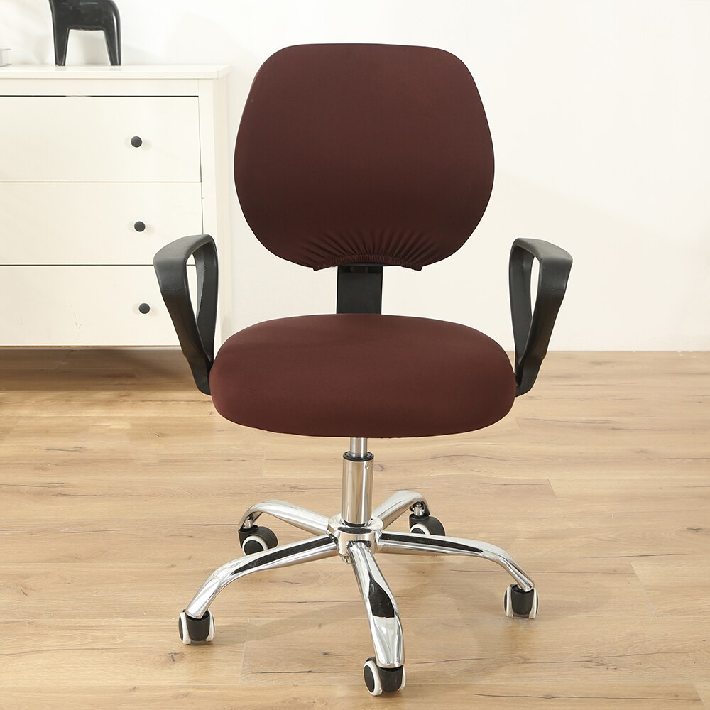 9 Solid Colors Office Chair Cover Elastic Office Armchair Covers For Mariage Rotatable Computer Chair Slipcovers Spandex Fabric